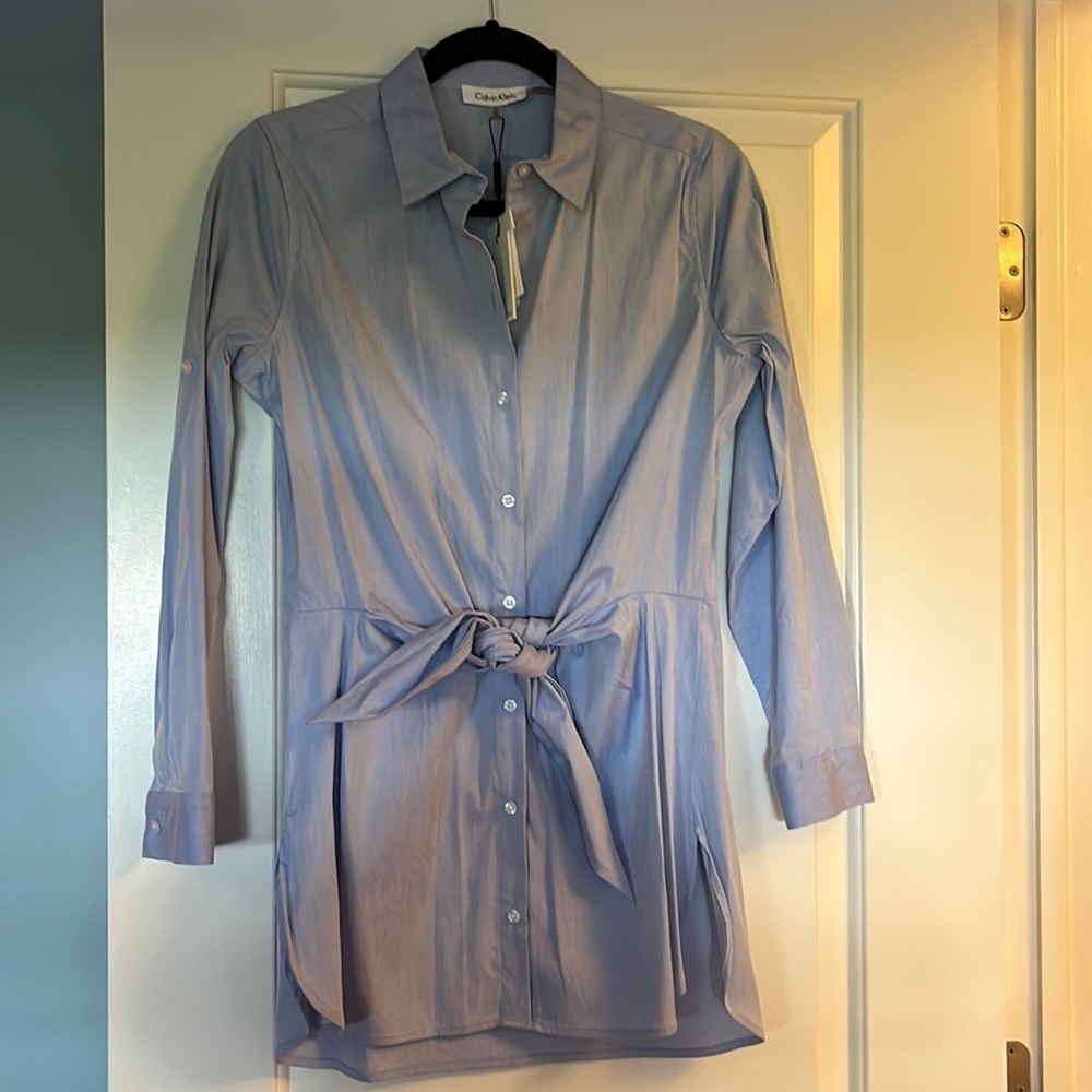 Womens CK long sleeve button down shirt-Size XSmall